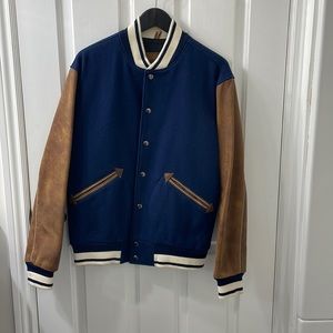 Roots Awards Varsity Jacket with Tribe Leather Sleeves M